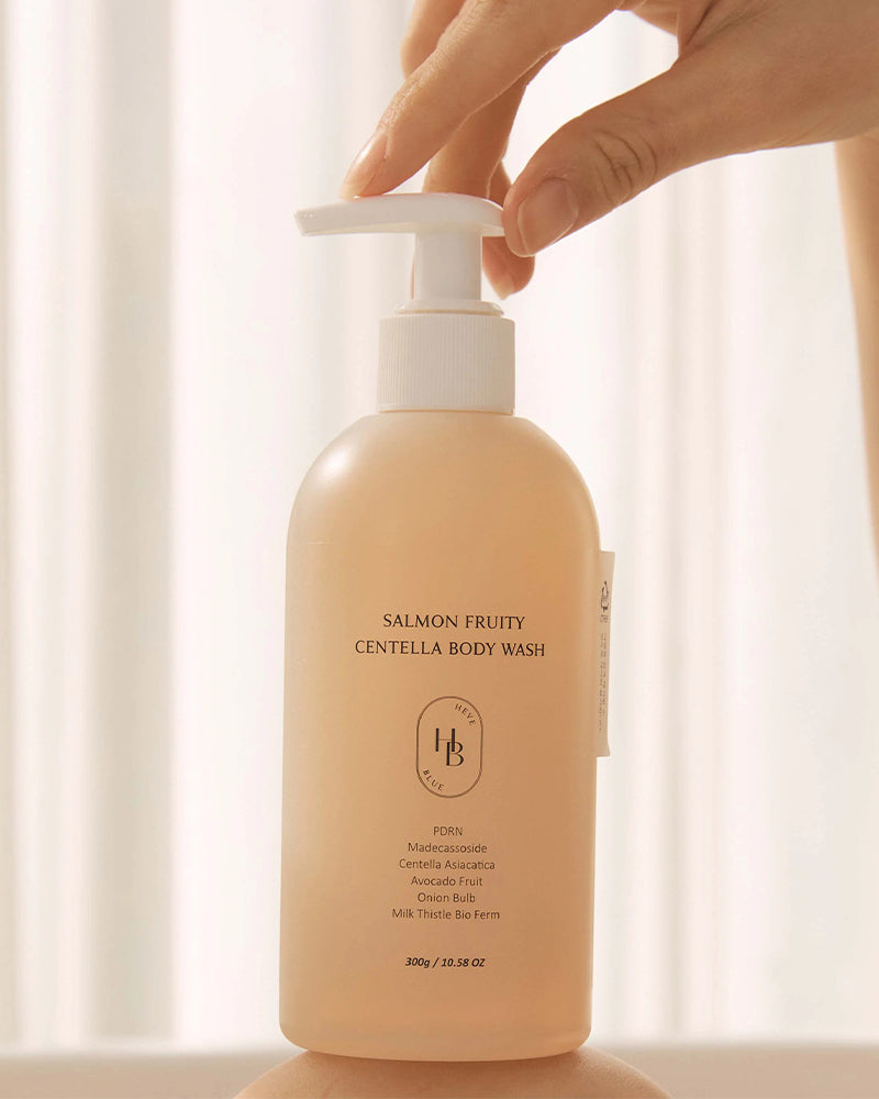 Gel douche fruité au saumon et à la centella HEVEBLUE