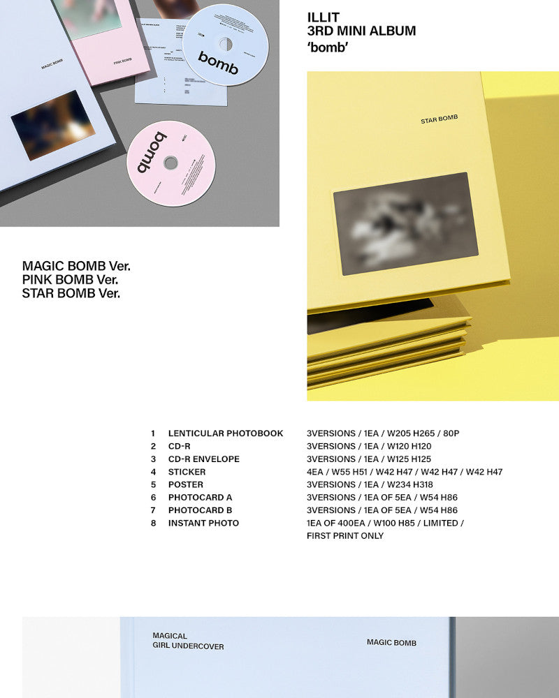 ILLIT - 3rd Mini Album [bomb] (3 Versions)