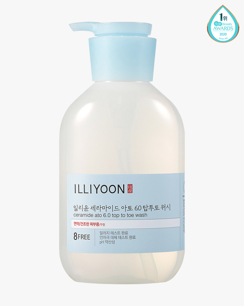 Nettoyant Ceramide Ato 6.0 ILLIYOON de la tête aux pieds