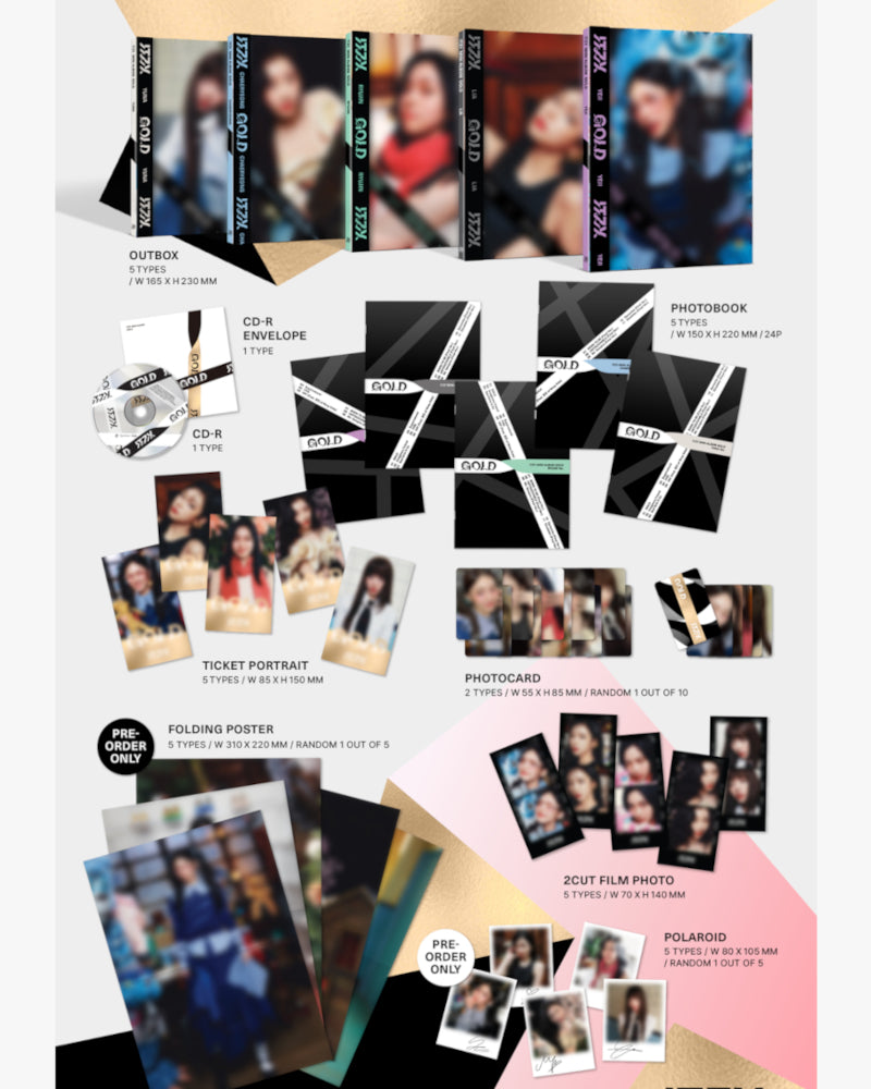 ITZY - 2e album complet [GOLD] (Version Digipack) (5 versions)