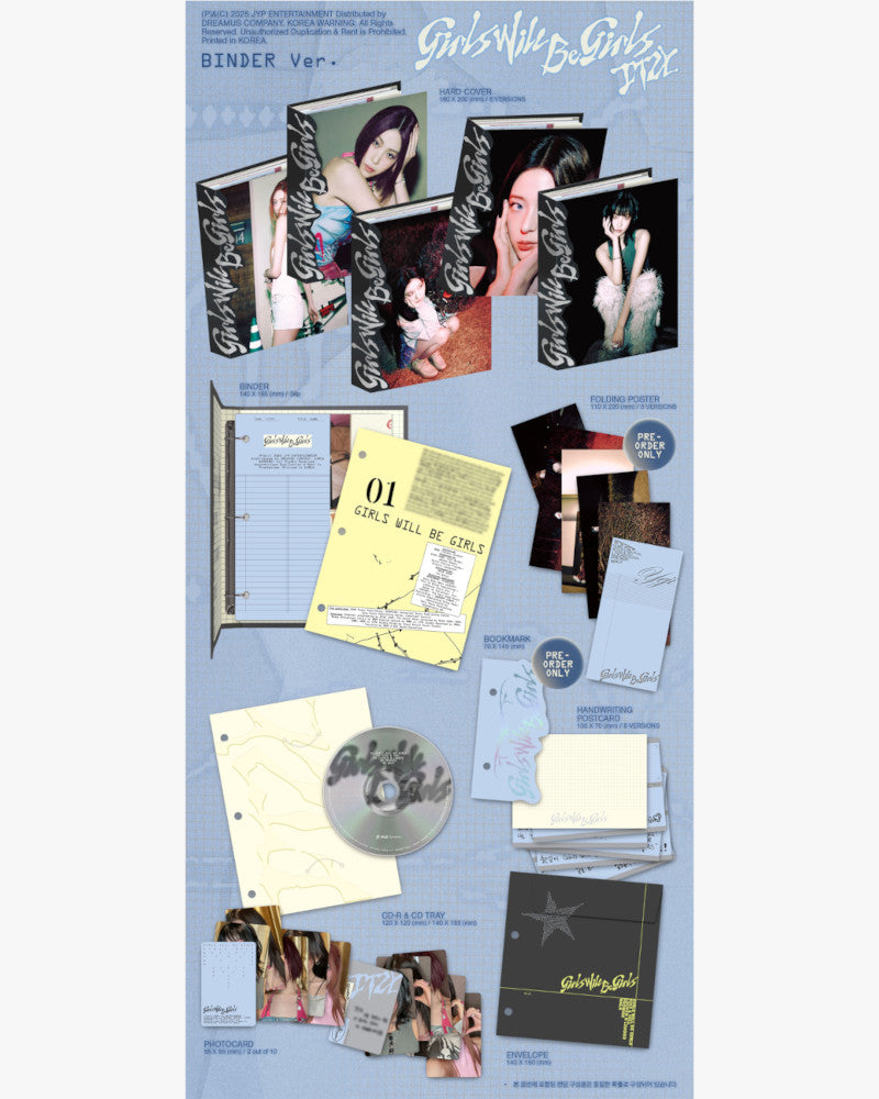 ITZY - [Girls Will Be Girls] (Binder Ver.) (5 Versions)