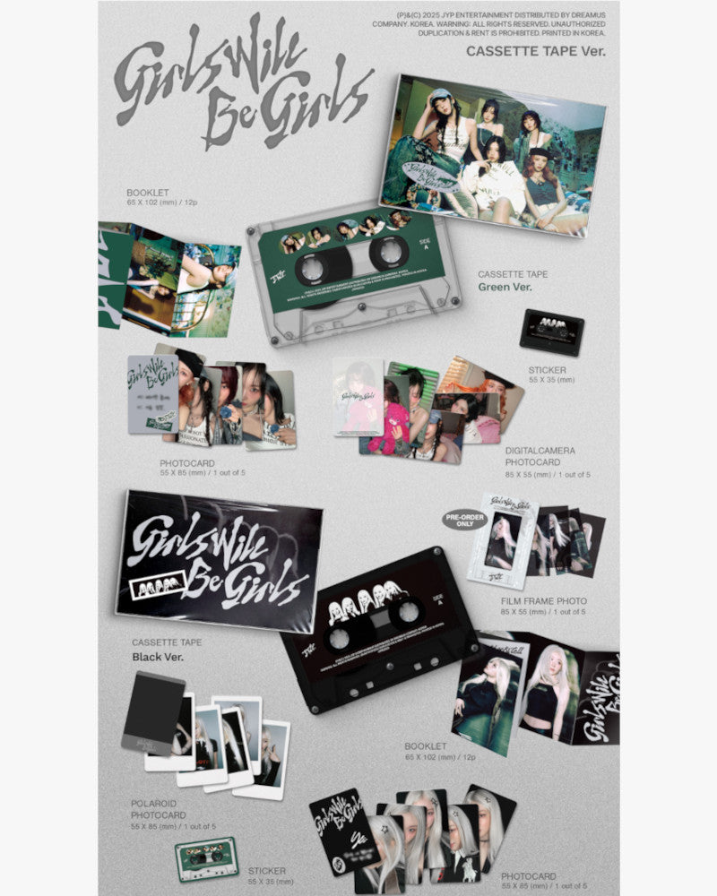 ITZY - [Girls Will Be Girls] (Cassette Tape Ver.) (2 Versions)