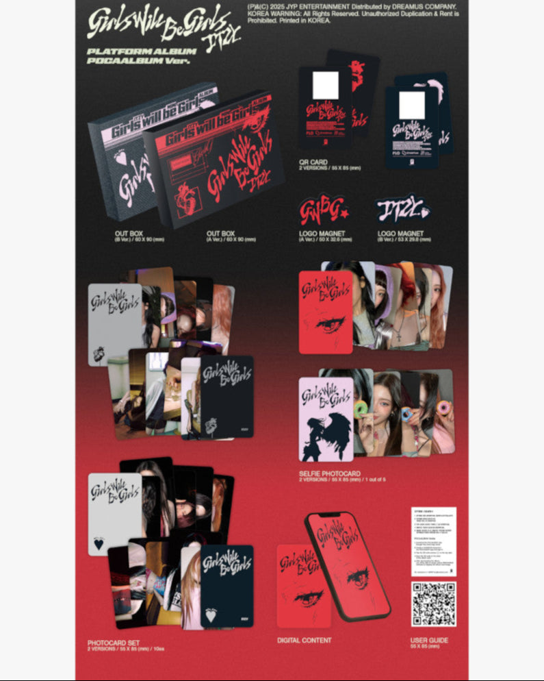 ITZY - [Girls Will Be Girls] (PLATFORM ALBUM POCAALBUM Ver.) (2 Versions)