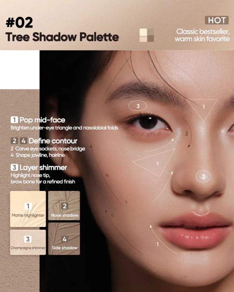 JUDYDOLL 2-In-1 Highlighter & Contour Palette