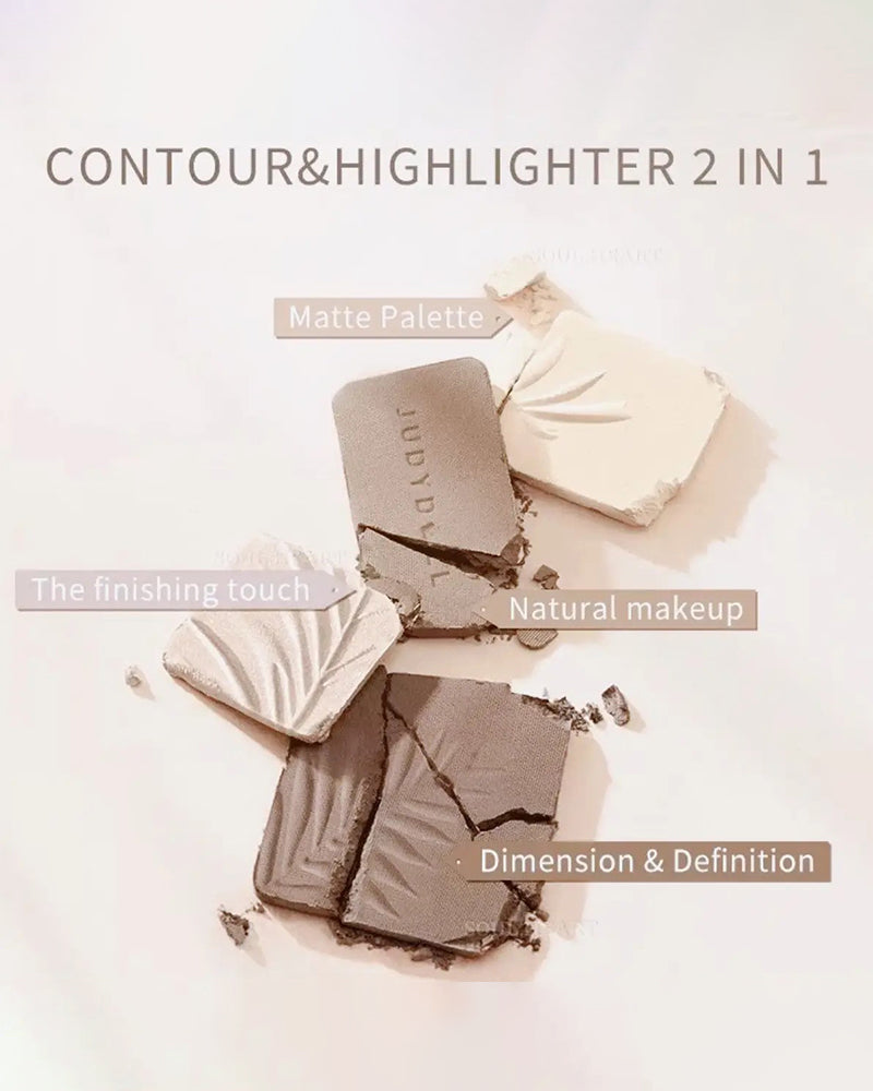 JUDYDOLL 2-In-1 Highlighter & Contour Palette