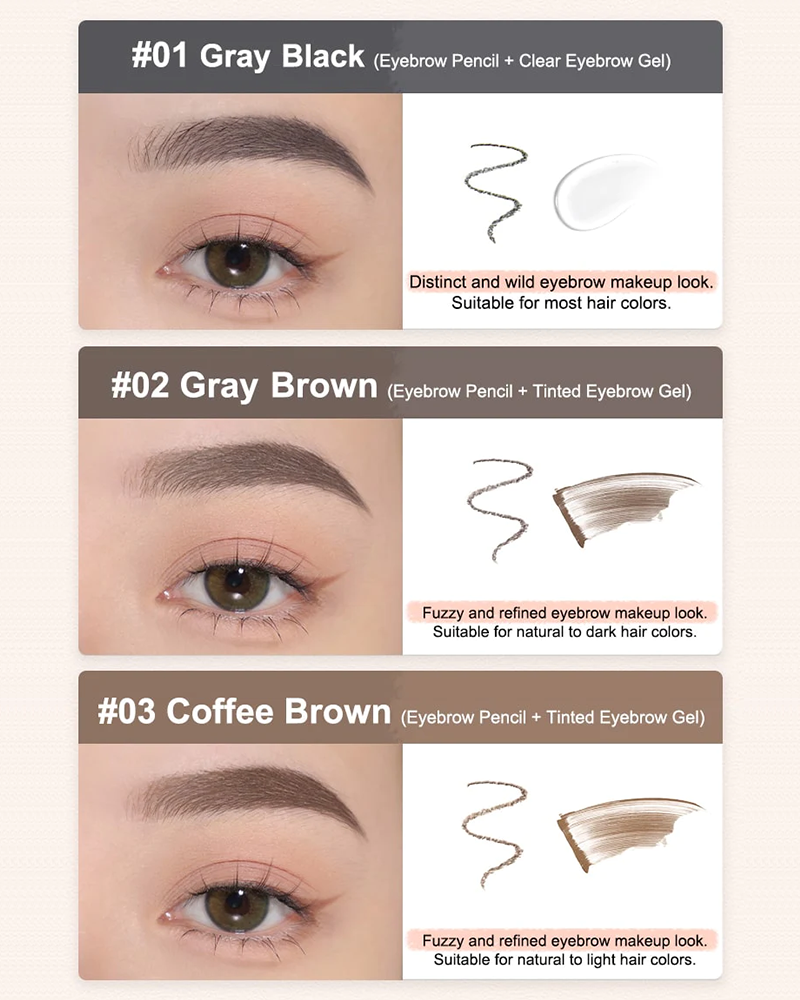 Get Natural Gradient Brows with JUDYDOLL Duo Eyebrow Pencil