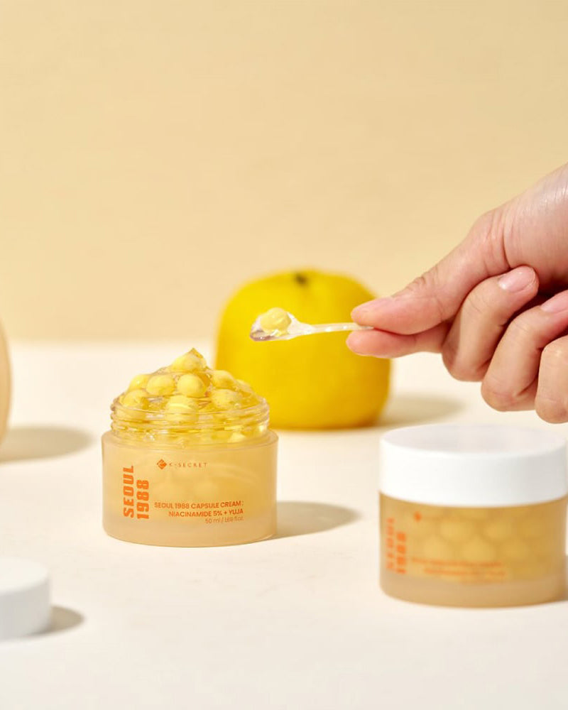 Crème en capsules K-SECRET SEOUL 1988 : Niacinamide 5 % + Yuja