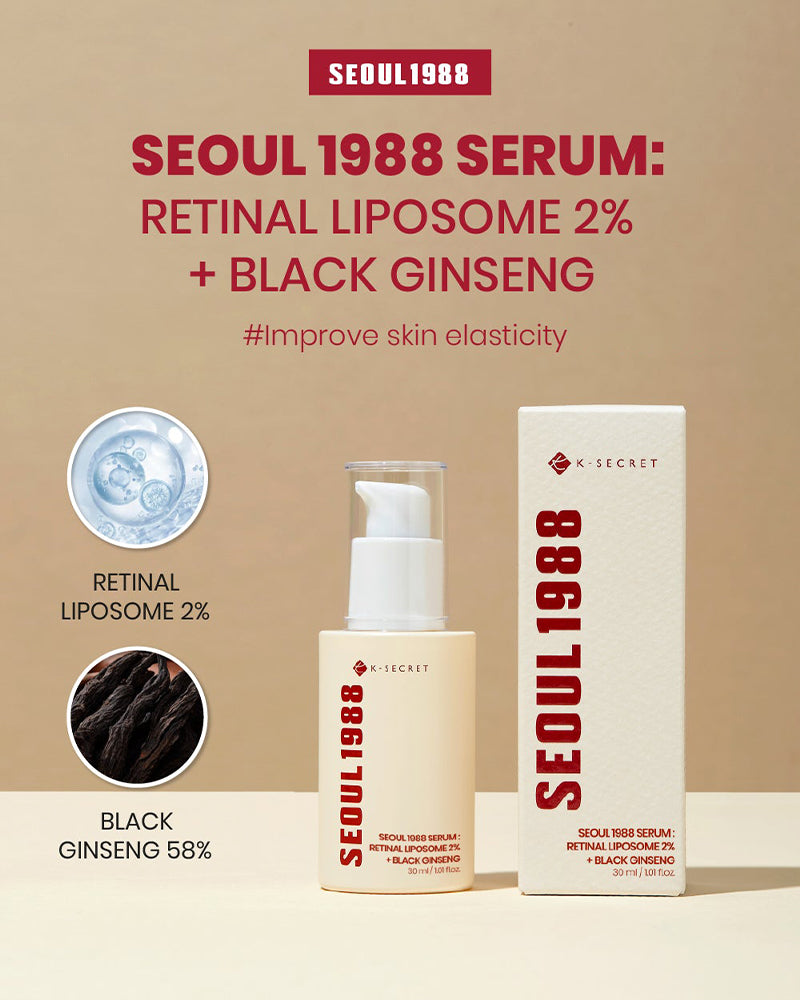 K-SECRET SEOUL 1988 Serum: Retinal Liposome 2% + Black Ginseng 30ml