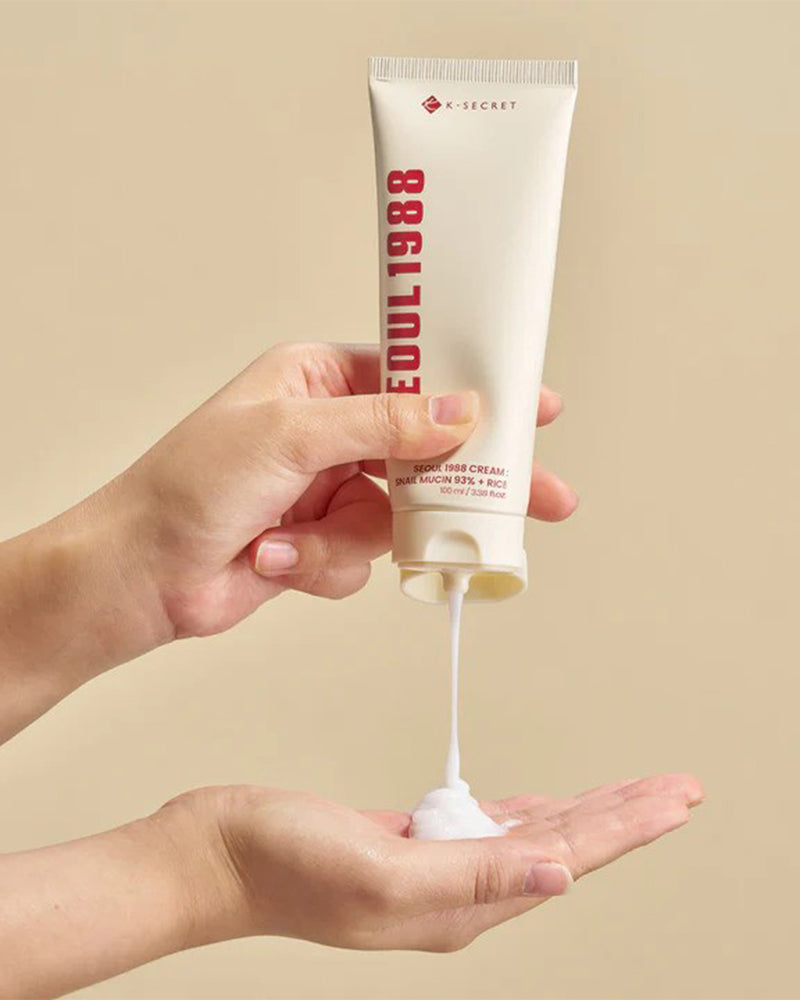 K-SECRET SEOUL 1998 Cream: Snail Mucin 93% + Rice 100ml