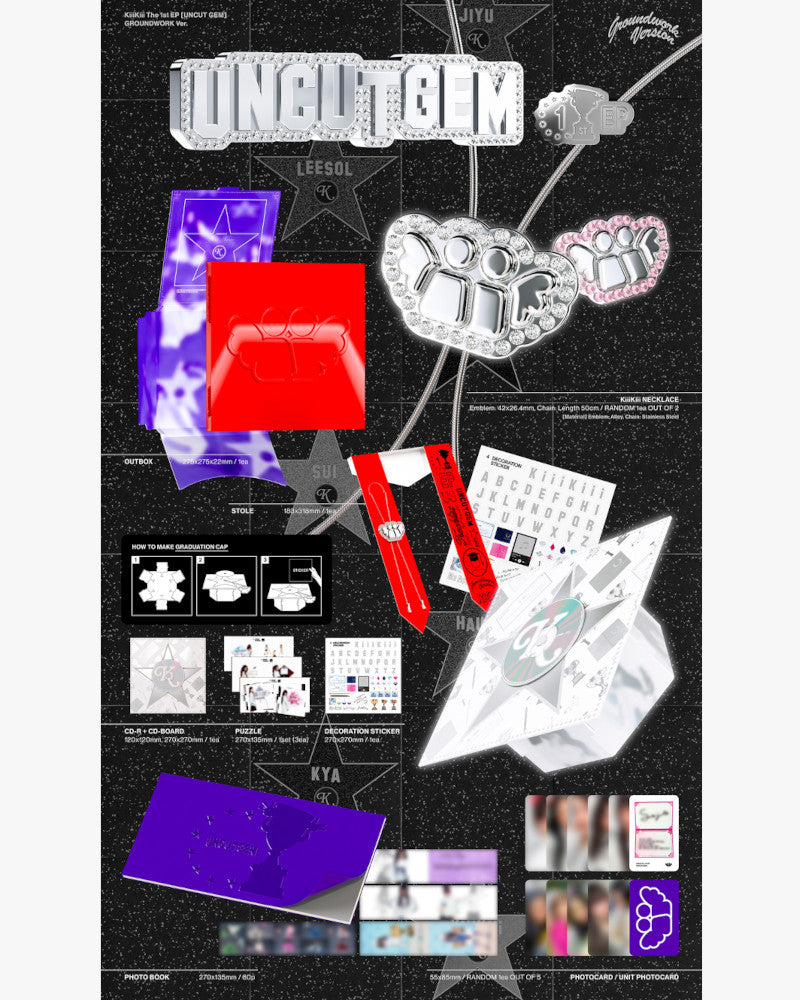 KiiiKiii - 1st mini album [UNCUT GEM] (GROUNDWORK ver.) (LIMITED VER.)