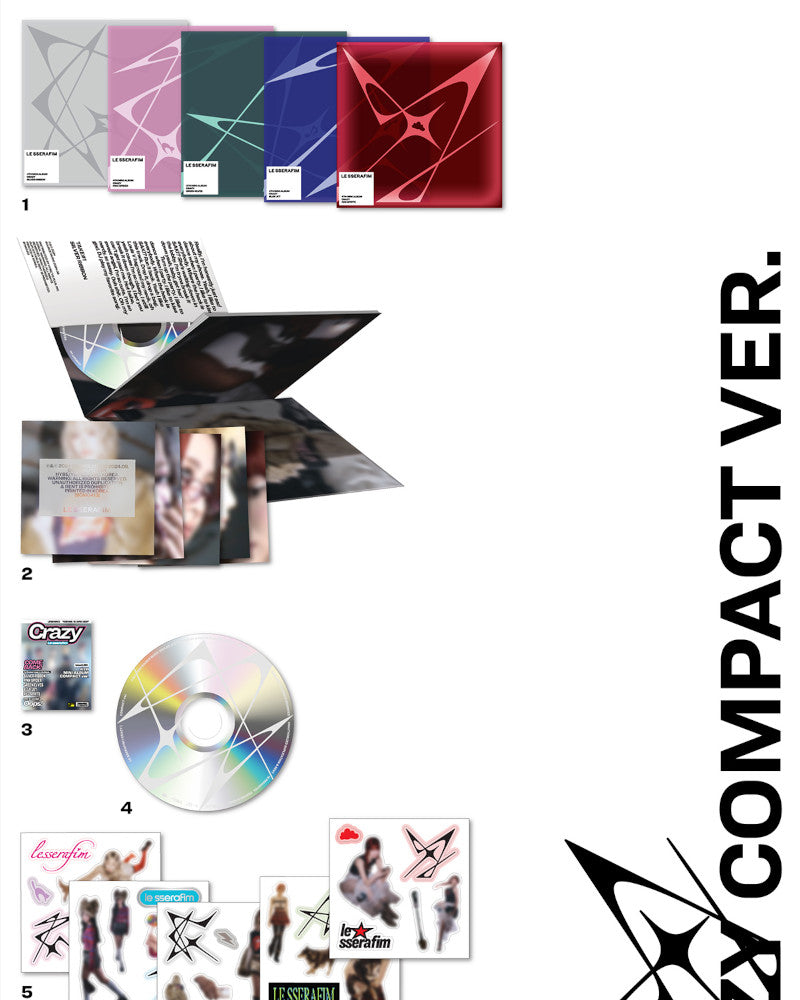 LE SSERAFIM - 4E MINI ALBUM [CRAZY] (Version COMPACTE) (5 Versions)