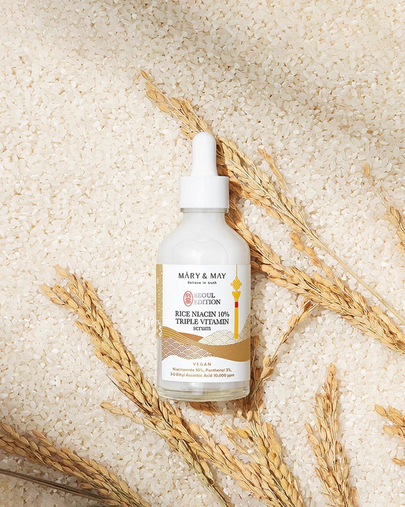MARY & MAY Seoul Edition Rice Niacin 10% Triple Vitamin Serum