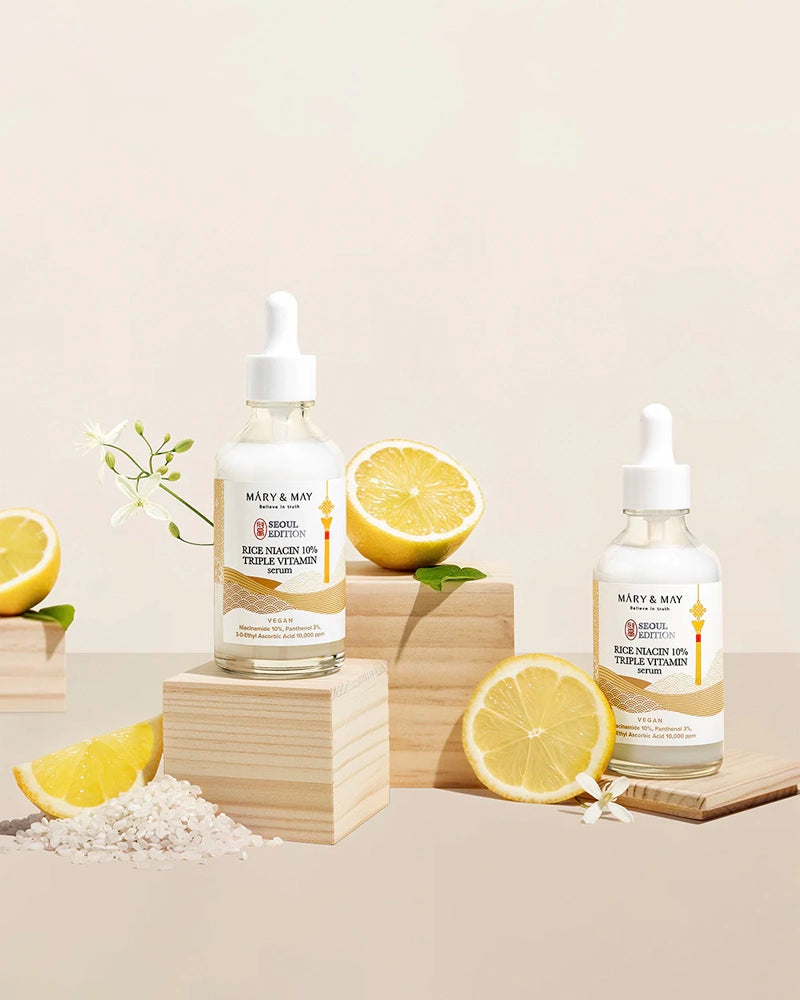 MARY & MAY Seoul Edition Rice Niacin 10% Triple Vitamin Serum