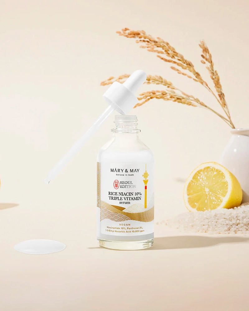 MARY & MAY Seoul Edition Rice Niacin 10% Triple Vitamin Serum