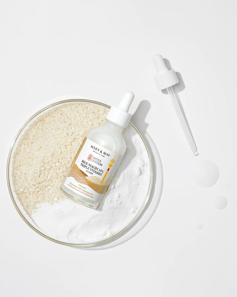 MARY & MAY Seoul Edition Rice Niacin 10% Triple Vitamin Serum