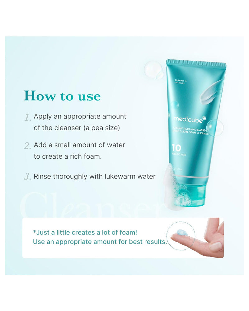 medicube Azelaic Acid Niacinamide Deep Clean Foam Cleanser