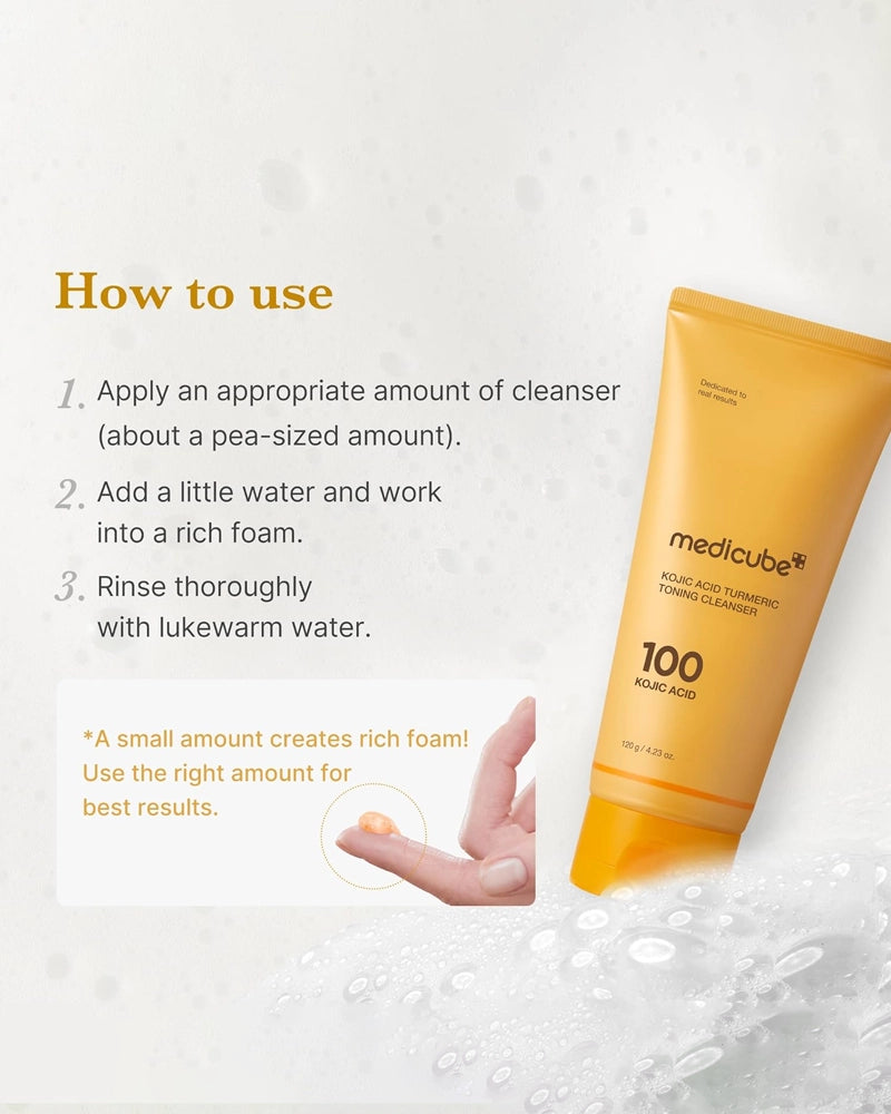 medicube Kojic Acid Turmeric Toning Cleanser