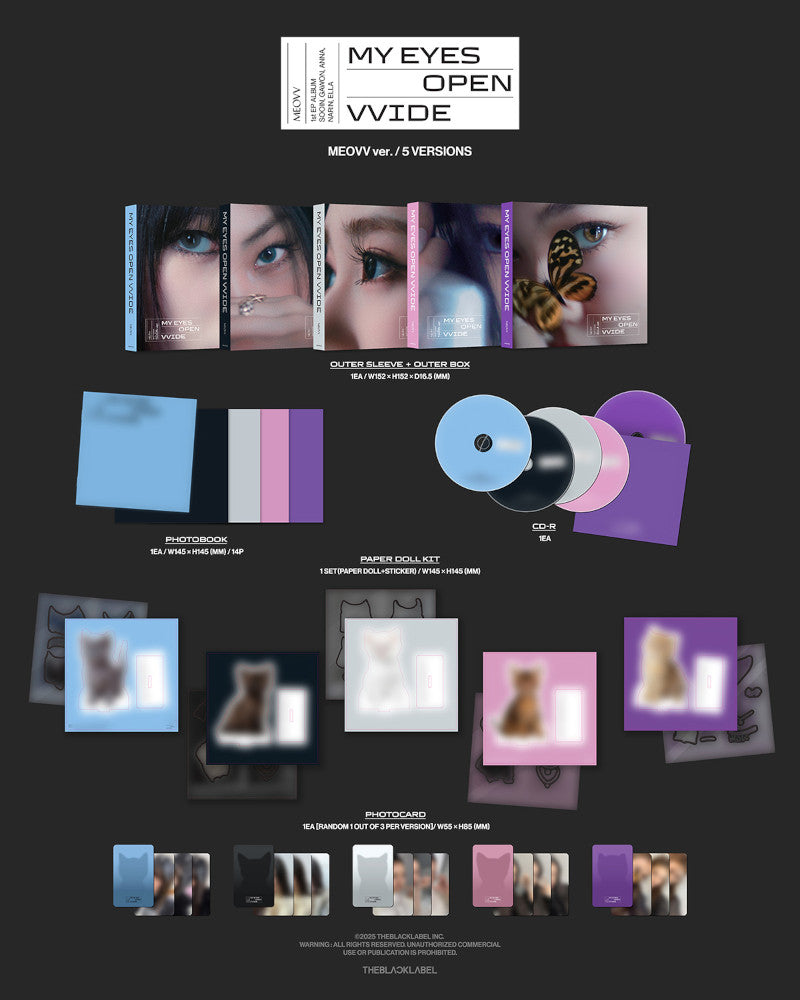 MEOVV - 1er EP ALBUM 'MY EYES OPEN VVIDE' (version MEOVV) (5 versions)