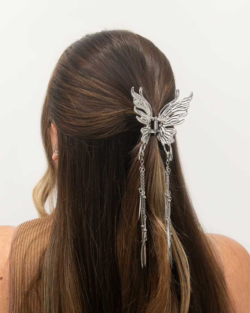 Metal Liquid Butterfly Hair Clip