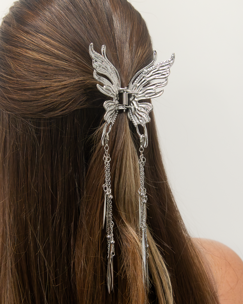 Metal Liquid Butterfly Hair Clip
