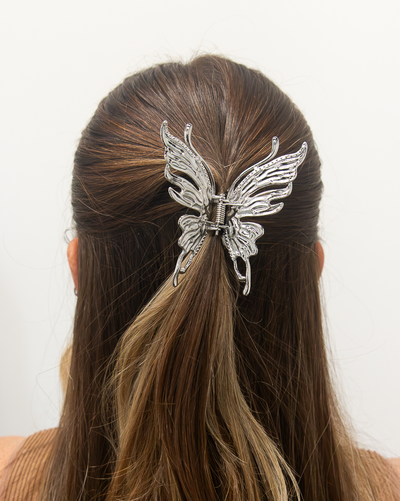 Metal Liquid Butterfly Hair Clip