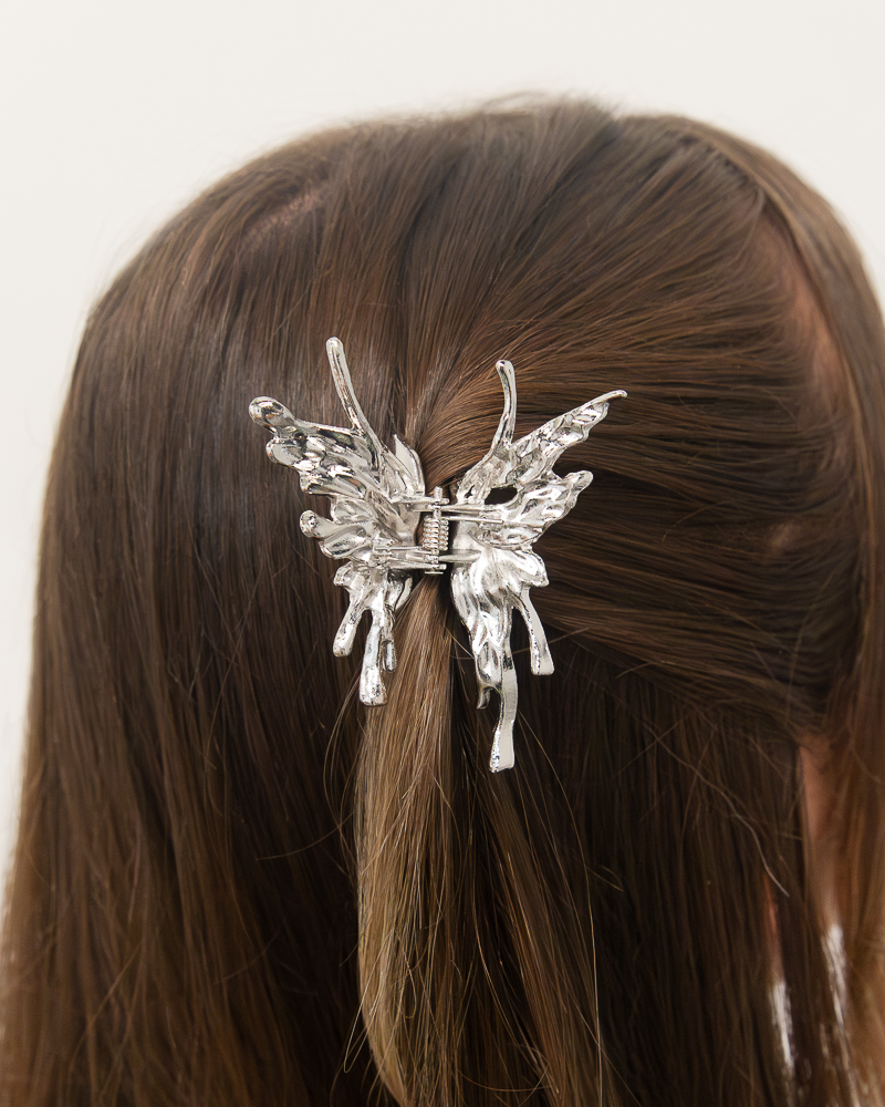 Metal Liquid Butterfly Hair Clip