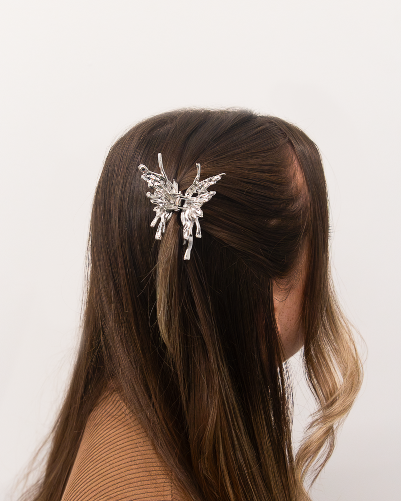 Metal Liquid Butterfly Hair Clip