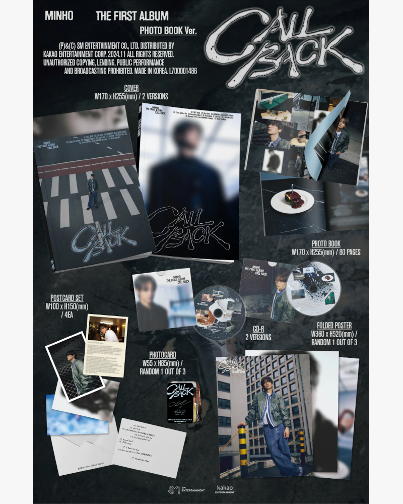 MINHO (SHINee) - 1er album complet [CALL BACK] (Version livre photo) (2 versions)