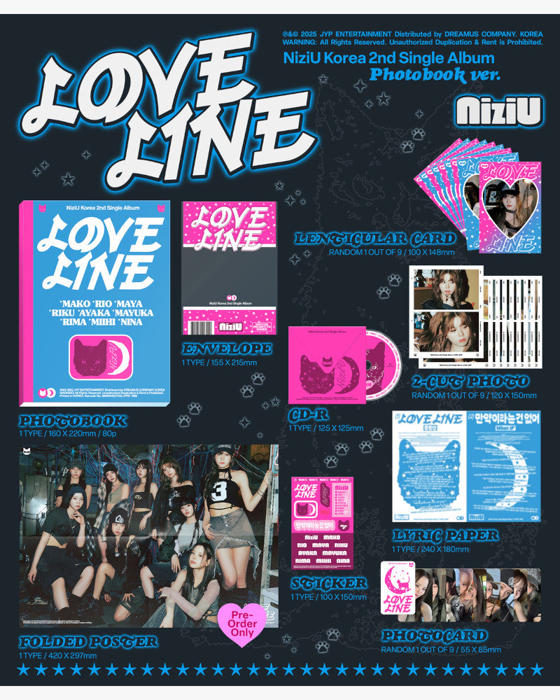 NiziU - 2e album single [LOVE LINE] (Version livre photo)