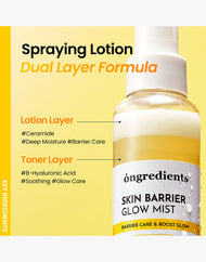 ongredients Skin Barrier Glow Mist