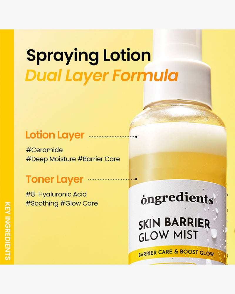 ongredients Skin Barrier Glow Mist