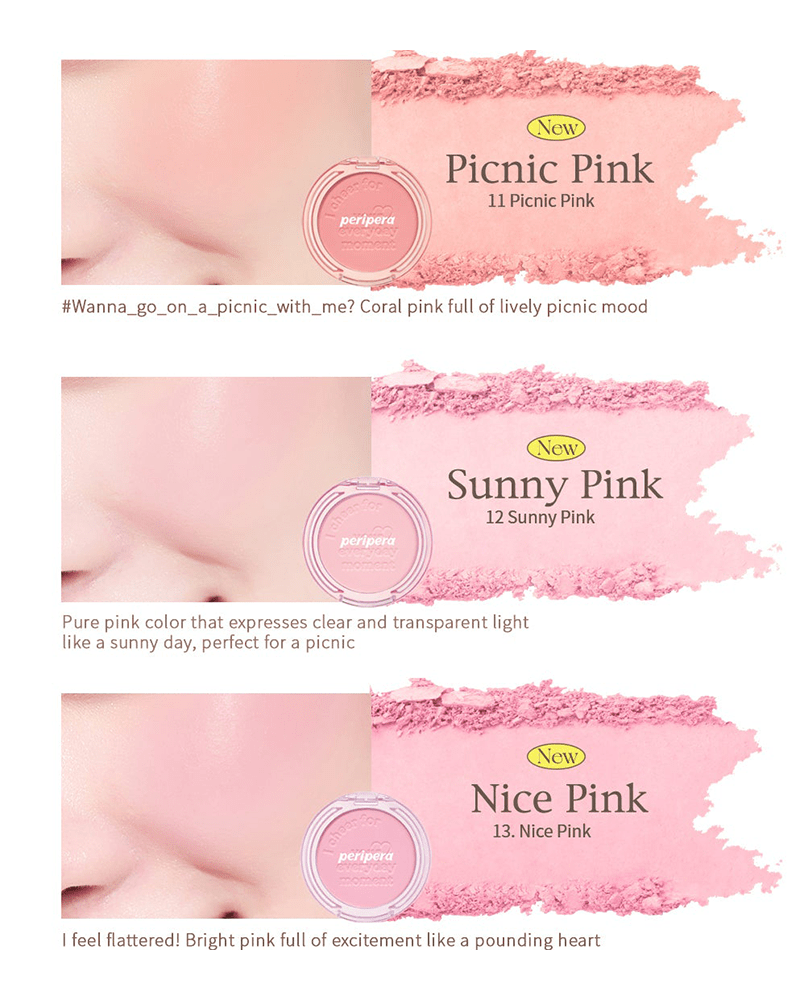 Série 3 de fards à joues Pure Blushed Sunshine de Peripera