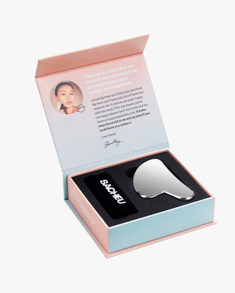 Gua Sha facial en acier inoxydable SACHEU