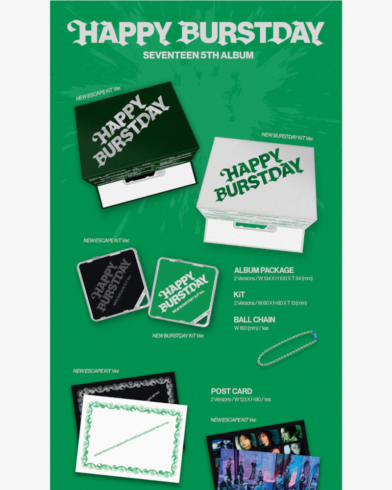 SEVENTEEN - 5th Album ‘HAPPY BURSTDAY’ (KiT Ver.) (2 Versions)
