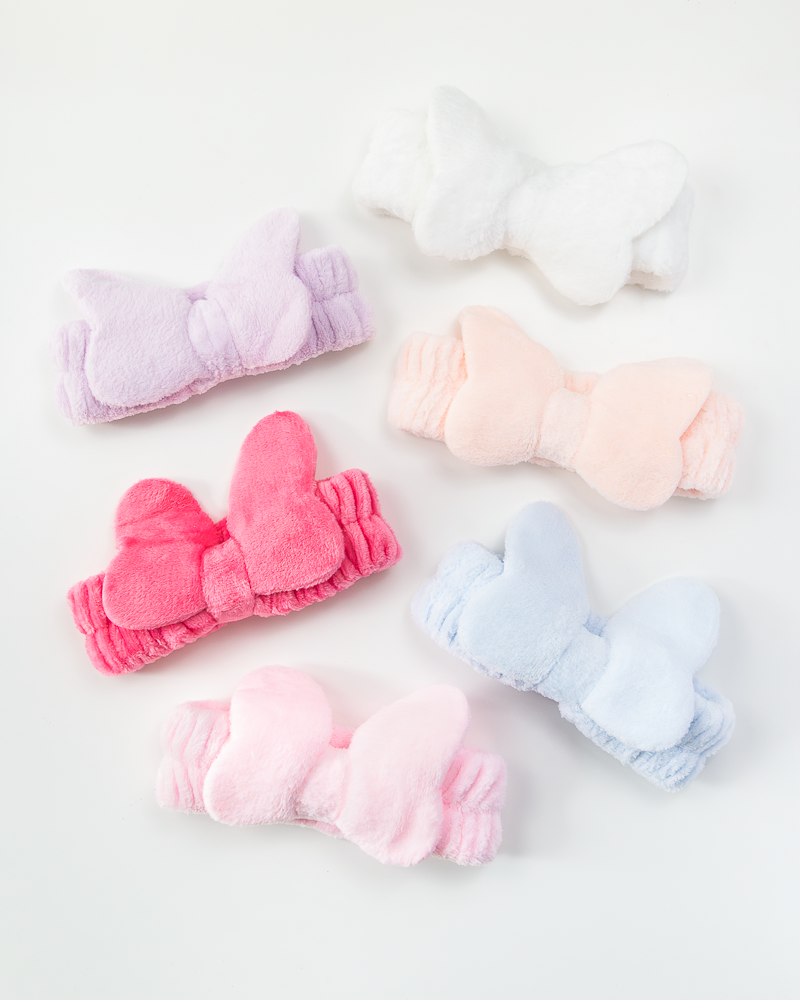 Bandeau nettoyant visage à nœud doux
