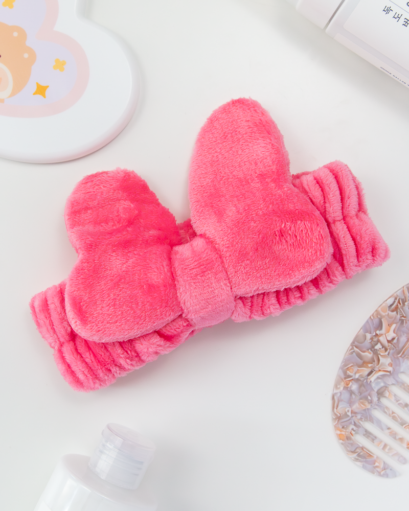 Bandeau nettoyant visage à nœud doux