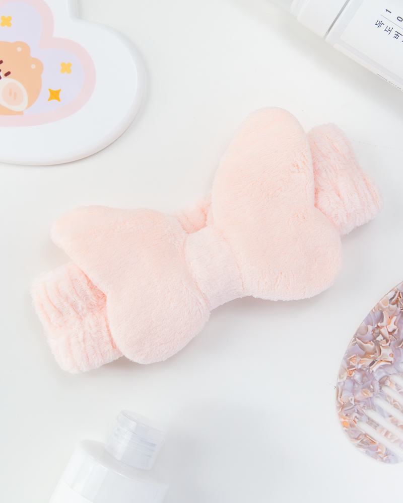 Bandeau nettoyant visage à nœud doux