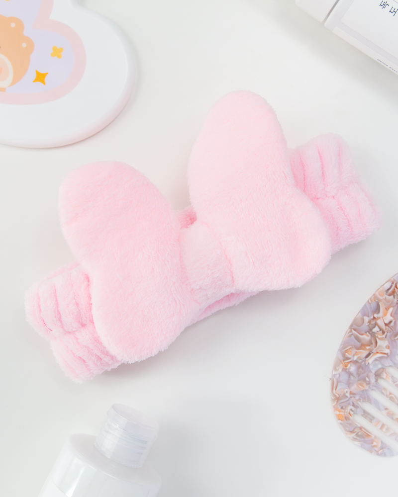 Bandeau nettoyant visage à nœud doux