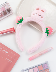 Strawberry Bunny Plush Headband