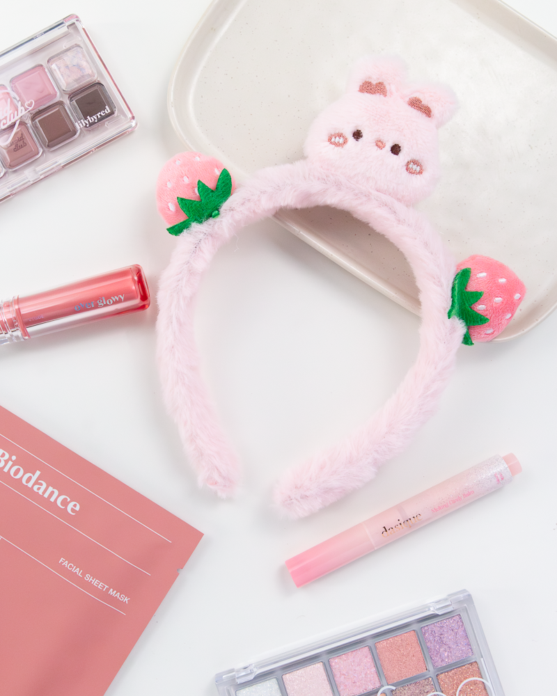 Strawberry Bunny Plush Headband