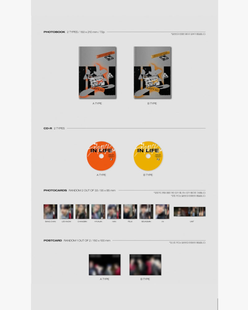 STRAY KIDS - 1st Album Repackage IN生 (IN LIFE) Standard Edition (2 Versions)
