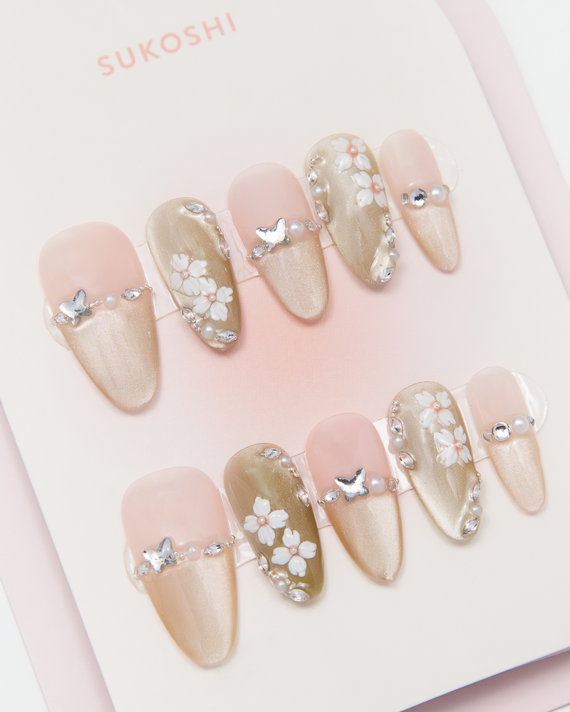 SUKOSHI Handmade Press-On Nails Afternoon Tea