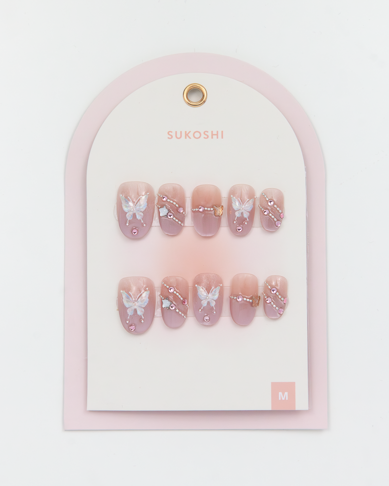 SUKOSHI Handmade Press-On Nails Fairy Wings