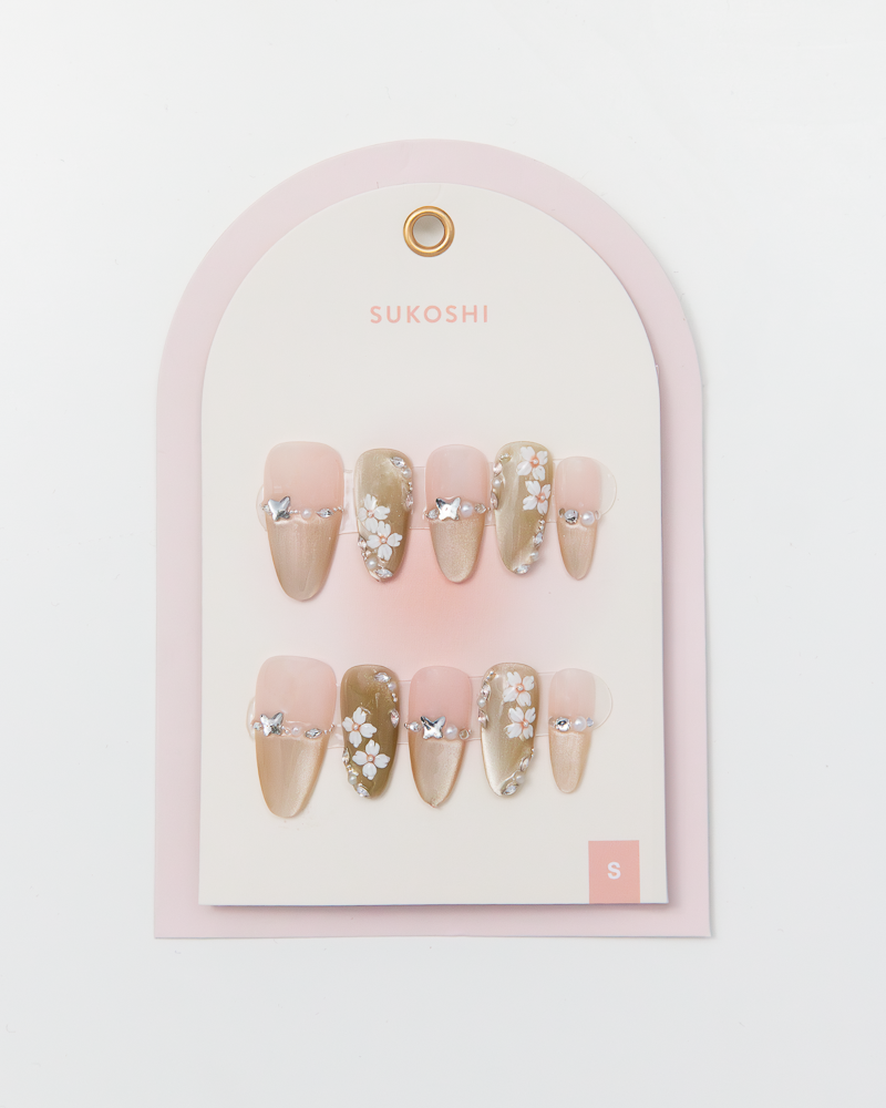 SUKOSHI Handmade Press-On Nails Afternoon Tea