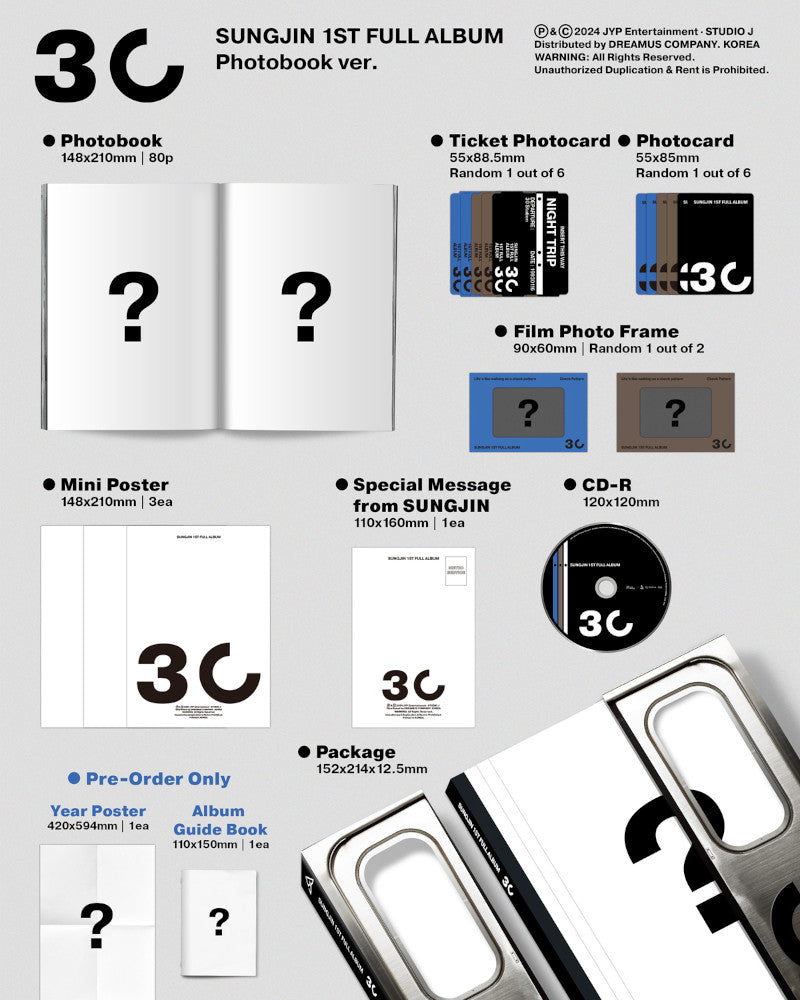 SUNGJIN (DAY6) - 1er album complet [30] (Version livre photo)