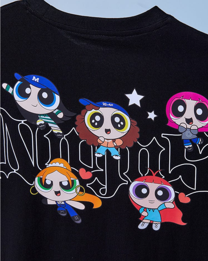 THE POWERPUFF GIRLS x NJ T-SHIRT (BLACK)