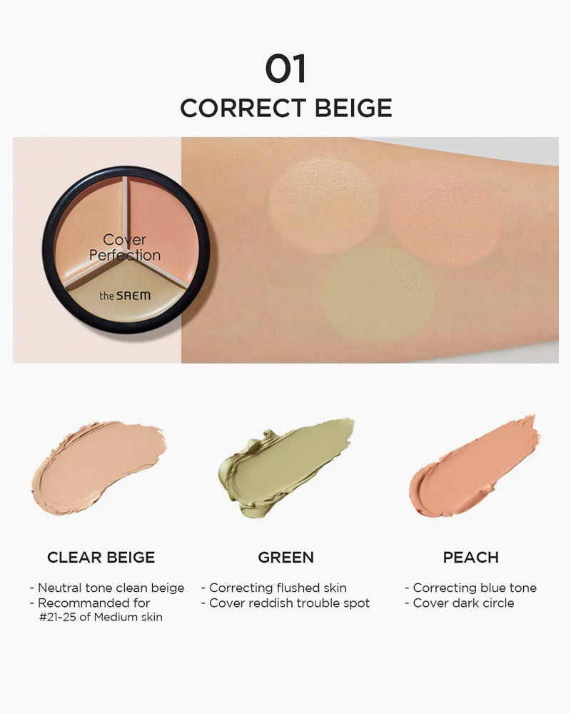 the SAEM Cover Perfection Triple Pot Concealer