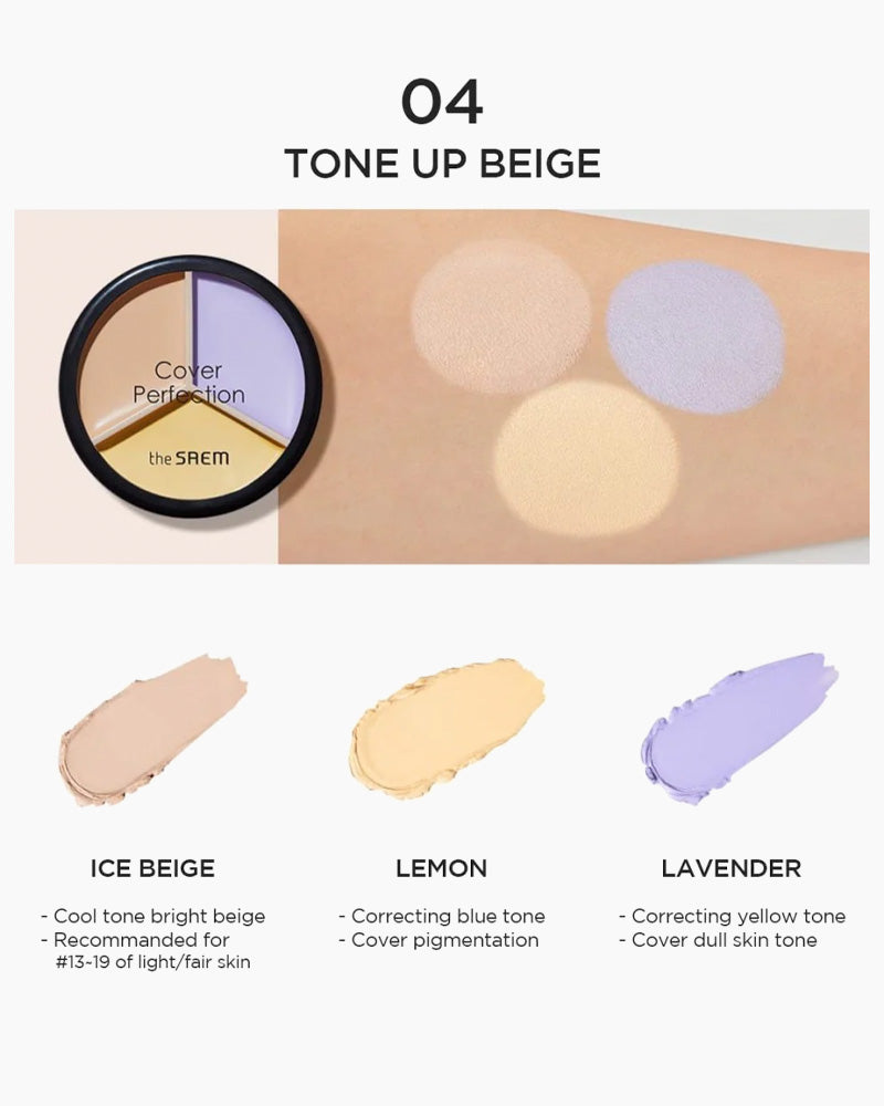 the SAEM Cover Perfection Triple Pot Concealer