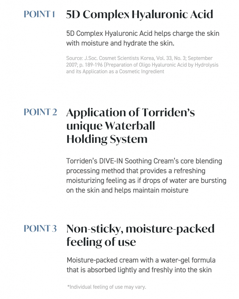 Torriden DIVE-IN Crème Apaisante 100 ml