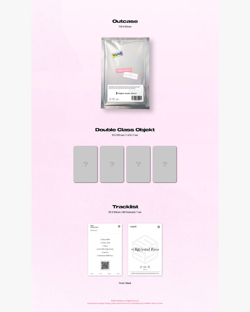 tripleS - mini album [+(KR)ystal Eyes <AESTHETIC>] (Objekt Music Album)